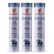 1 - Potencia Skin Fuel Effervescent, 15 tablet(s) Mint Blueberry (Pack of 3)
