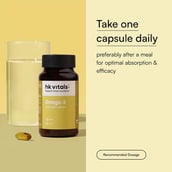 10 - HealthKart HK Vitals Omega 3 1000mg with 180mg EPA and 120mg DHA,  90 capsules