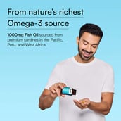 8 - HealthKart HK Vitals Fish Oil 1000mg with 180mg EPA and 120mg DHA,  60 capsules