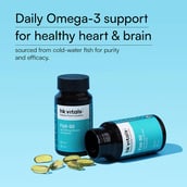 4 - HealthKart HK Vitals Fish Oil 1000mg with 180mg EPA and 120mg DHA,  30 capsules
