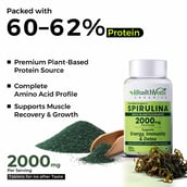 4 - Health Veda Organics Spirulina,  120 veggie capsule(s) 