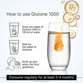5 - Glutone 1000 Setria Glutathione Effervescent,  Unflavoured (Pack of 6)  15 tablet(s) 