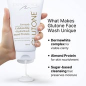 4 - Glutone Dermawhite & Hydrolyzed Almond Protein Face Wash, 100 ml for Effective & Safe Skin Lightening (Pack of 3)