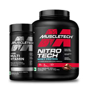 MuscleTech Nitrotech Whey Protein 4lb & Platinum Multivitamin 60 Tabs Combo,  2 Piece(s)/Pack  Milk Chocolate 