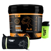 1 - BeastLife Anabolic Mass Gainer, 11 lb Belgian Chocolate, Neon Shaker & Gym Bag