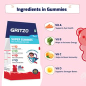 7 - Gritzo Super Gummies Multivitamin for Kids, 60 gummies Strawberry