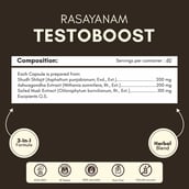 9 - Rasayanam Testoboost (500mg) 3-in-1 Testosterone for Men,  60 capsules  Unflavoured 