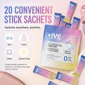 4 - Curiously +IVE Electrolytes Drink Mix Hydration + Recovery, 20 sachets/pack Guava