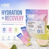 9 - Curiously +IVE Electrolytes Drink Mix Hydration + Recovery, 20 sachets/pack Guava
