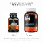 2 - AS-IT-IS Nutrition L Arginine 1000mg,  60 capsules