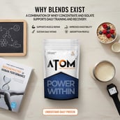 10 - AS-IT-IS Nutrition ATOM PWR Whey Protein XL, 4.4 lb Double Rich Chocolate