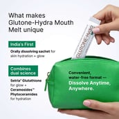 4 - Glutone Hydra Mouth Melt L-Glutathione with Ceramosides, for Glowing Hydrated Skin (Pack of 3) 10 sachets/pack