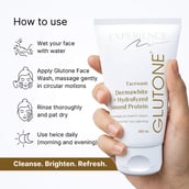 6 - Glutone Dermawhite & Hydrolyzed Almond Protein Face Wash, 100 ml for Effective & Safe Skin Lightening (Pack of 6)