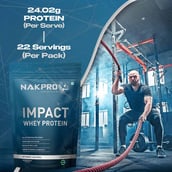 4 - Nakpro Impact Whey Protein, 2.2 lb Chocolate