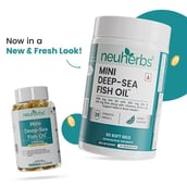 2 - Neuherbs Mini Deep-Sea Fish Oil 1000mg for Heart & Bone Lemon Flavour, 60 softgels