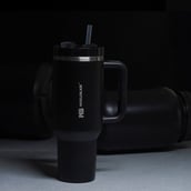 8 - MuscleBlaze Stainless Steel Vacuum Insulated Tumbler, Phantom Black 1.2 L