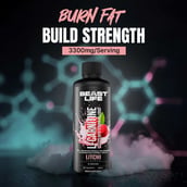 4 - BeastLife L-Carnitine with Vitamin B5 Liquid 3300mg, 450 ml Litchi