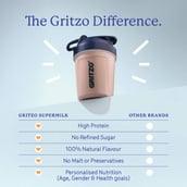 4 - Supermilk Gritzo Growth for Boy/Girl 2-6 years, 335 g Double Chocolate (Pouch)