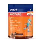 9 - Supermilk Gritzo Growth for Boy 7-12 years, 335 g Double Chocolate (Pouch)