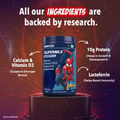 4 - Supermilk Gritzo Growth+ for Boy 7 to 12 years, 400 g Double Chocolate (Spiderman)