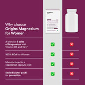 8 - Origins Nutra Magnesium + D3 + K2 for Women,  Unflavoured (Pack of 2)  56 capsules 