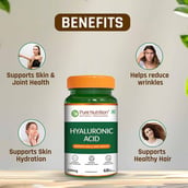 3 - Pure Nutrition Hyaluronic Acid,  Unflavoured  60 veggie capsule(s) 