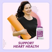 5 - HealthyHey Nutrition Omega 3 Fish Oil for Women,  60 softgels 