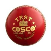 Cosco Test Cricket Ball,  Red  Leather Ball  Single Unit 