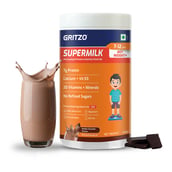 13 - Supermilk Gritzo Weight+ for Boy 7-12 Yrs Personalized Protein & Nutrition Drink Mix, 400 g Double Chocolate