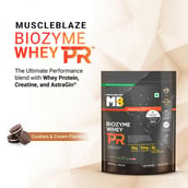 9 - MuscleBlaze Biozyme Whey PR, 2.2 lb Cookies & Cream