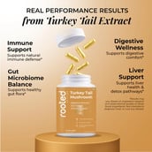 4 - Rooted Active Naturals Turkey Tail Organic Mushroom Extract, 60 veggie capsule(s)