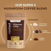 2 - Rooted Active Naturals Wellness Mushroom Coffee, 100 g Medium Roast