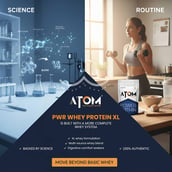 9 - AS-IT-IS Nutrition ATOM PWR Whey Protein XL,  4.4 lb  Double Rich Chocolate 