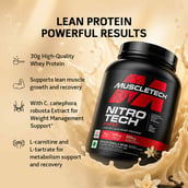 4 - MuscleTech Nitrotech Ripped Low Fat Whey Protein, 1.99 lb French Vanilla Bean