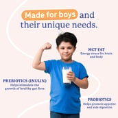 10 - Supermilk Gritzo Weight+ for Boy 7-12 Yrs Personalized Protein & Nutrition Drink Mix,  400 g  Double Chocolate