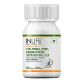 2 - INLIFE Calcium Zinc Magnesium Vitamin D+K2, 60 tablet(s) Unflavoured
