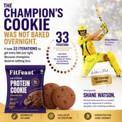 12 - FitFeast Protein Cookie,  40 g  Chocolate Chips (Pack of 6) 