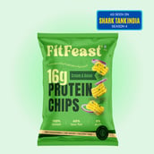 7 - FitFeast Protein Chips, 60 g Cream & Onion (Pack of 6)