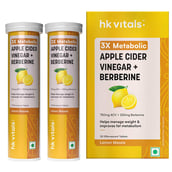 25 - HealthKart HK Vitals 3x Metabolic ACV + Berberine Effervescent, 30 tablet(s) Masala Lemon (Pack of 2)