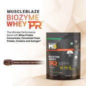 MuscleBlaze Biozyme Whey PR,  2.2 lb  Molten Chocolate Cake