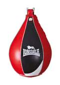 Lonsdale Super Pro Leather Speed Bag,  Black/Red  Regular 
