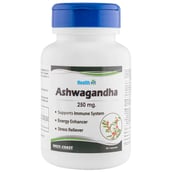 1 - Healthvit Ashwagandha Powder (250mg),  60 capsules 