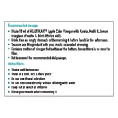 1 - HealthKart Apple Cider Vinegar with Mother NZ,  0.5 L  Karela, Jamun & Methi 