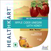 front - HealthKart Apple Cider Vinegar with Honey NZ, 0.5 L OP Honey