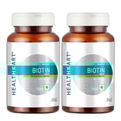 HealthKart Biotin (10000 mcg) 90 tablet(s) Unflavoured - Pack of 2