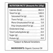 6 - Nouriza Cold Pressed Organic Regular Coconut Oil,  0.5 L 