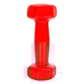 5 - Strauss Vinyl Dumbbell,  Red (Pair)  2 kg 
