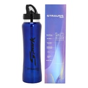 2 - Strauss Spark Stainless Steel Bottle,  Metal Finish Blue  750 ml 