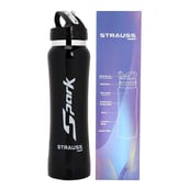 2 - Strauss Spark Stainless Steel Bottle,  Metal Finish Black  750 ml 