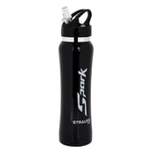 1 - Strauss Spark Stainless Steel Bottle,  Metal Finish Black  750 ml 